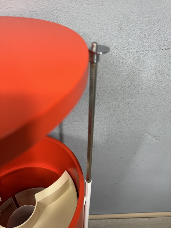 Image 1 of Tocador retro de la era espacial con taburete – Diseño Bremshey – Años 70