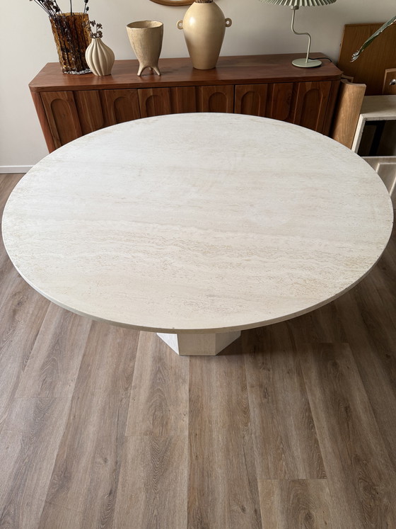 Image 1 of Vintage travertine table