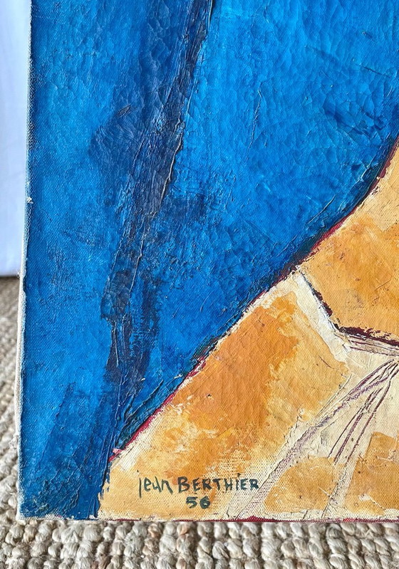 Image 1 of Portrait féminin – Peinture moderniste années 50 – École de Paris – Jean Berthier