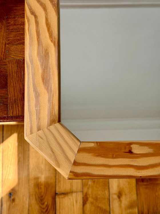 Espejo octogonal de madera clara. – Glass, Wood (photo 10 of 10)