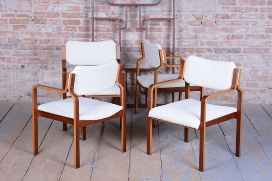 Set of Eight Restored Mid-Century Chairs, by Ludvík Volák, Mahogany, Czech, 1960s – Ludvik Volak (photo 11 of 17)