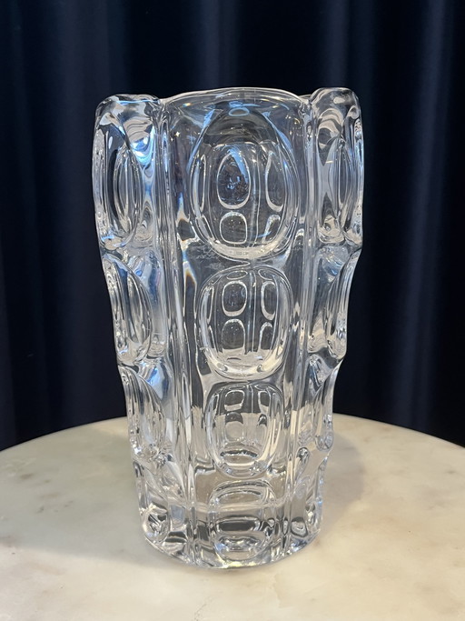 Vase vintage Sklo Union « Lens » style Mid-Century Modern
