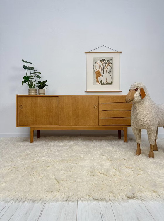 Image 1 of Vintage Scandinave Erik Wørts pour IKEA Chêne Buffet 60's 70's