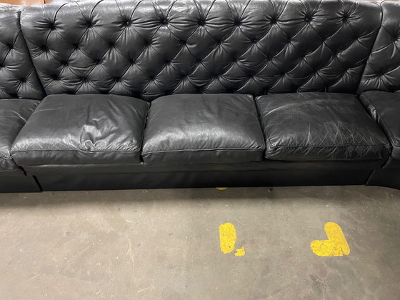 Vintage Huge Chesterfield Style Sofa, 4 Modules – Modular sofas, Leather (photo 13 of 14)