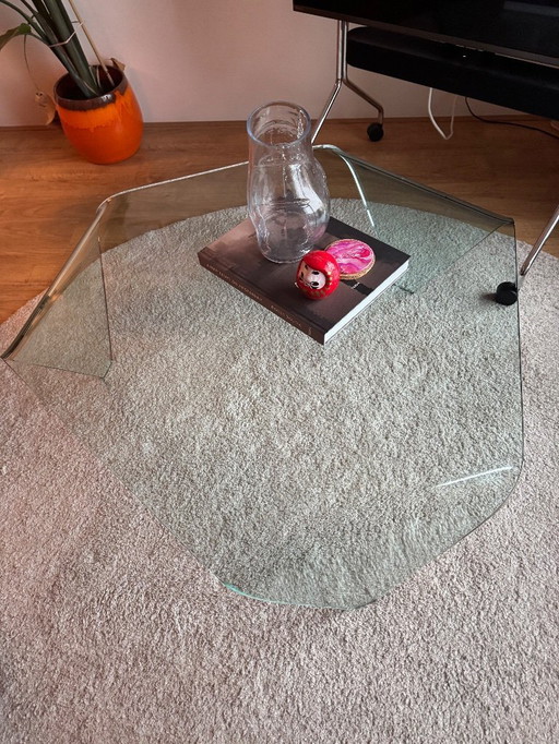 Vintage glass design coffee table