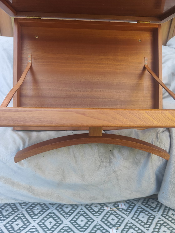 Image 1 of Scandinavian Vintage Wall Coat Rack in a Wooden World Map