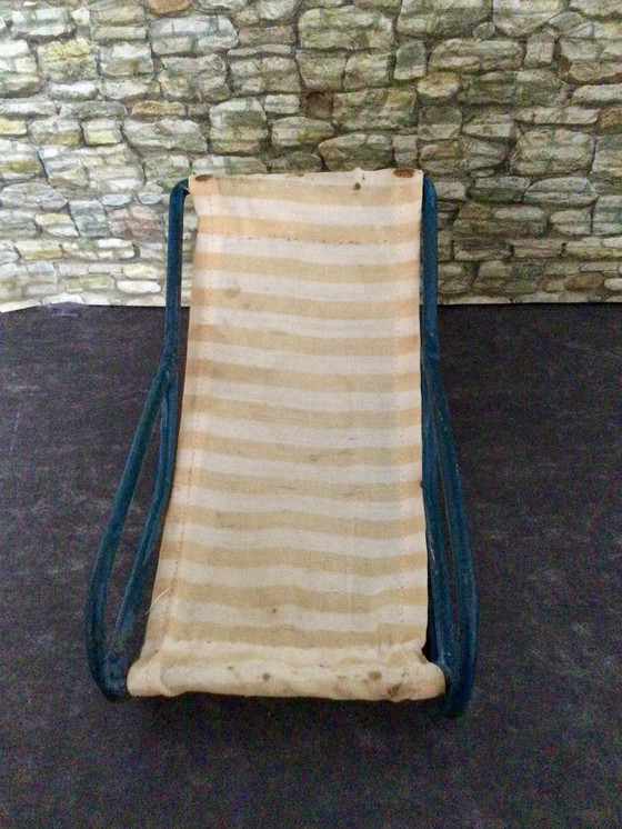 Image 1 of Set di 3 sedie in metallo Bauhaus in miniatura vintage