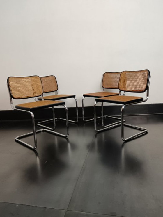 Image 1 of Set di quattro sedie B32 di Gavina della fine degli anni '60