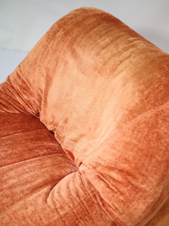 Image 1 of (2x) Italian Armchair Orange Vintage 1970s