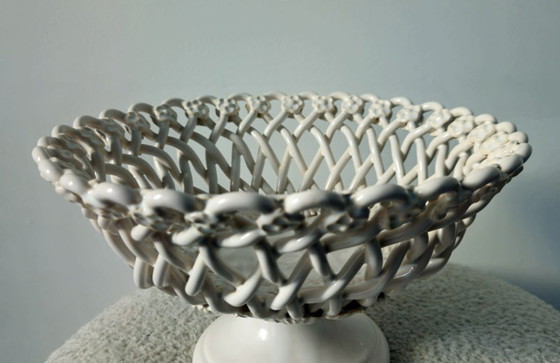 Image 1 of Vaso traforato in ceramica intrecciata — Maison Pichon, Uzès (firmato)