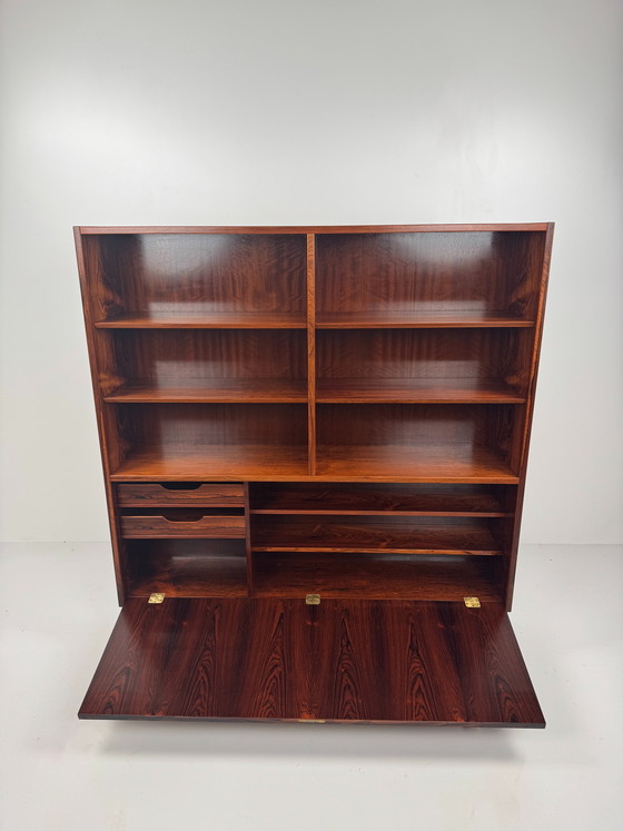 Image 1 of Poul Hundevad Rosewood Bookcase – Danish Design with Hidden Functionality
