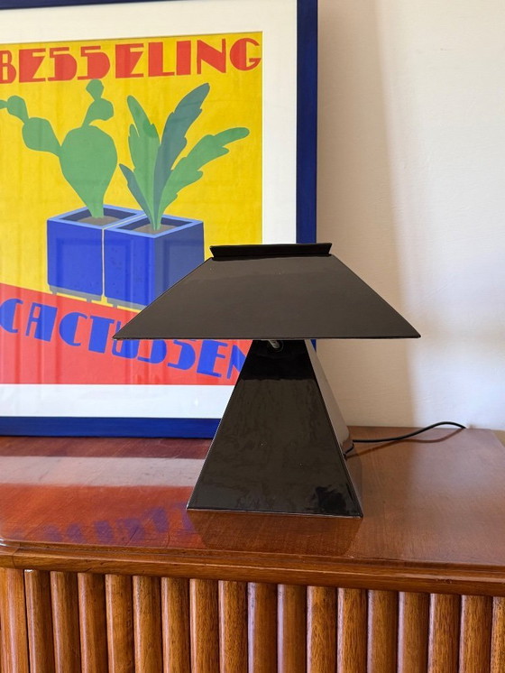 Image 1 of Lampada da tavolo in ceramica nera Space Age, Italia, anni '70