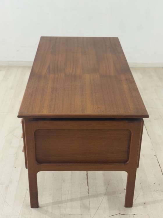 Image 1 of Danish teak desk freestanding office desk Henning Kjaernulf