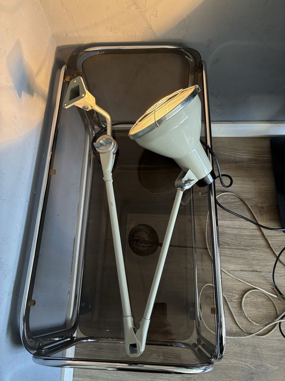 Ernst Rademacher articulated wall or bench lamp, 1960s, Wall lights, Metal, Grey (photo 6 of 7)