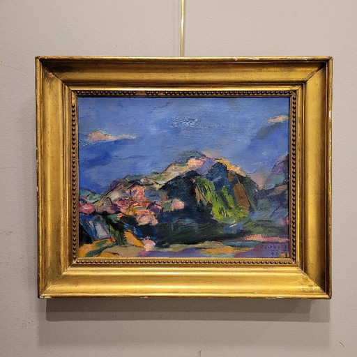 "Mountain Landscape" Mathilde de Boisboissel, Fauvism, p. s. XX- France