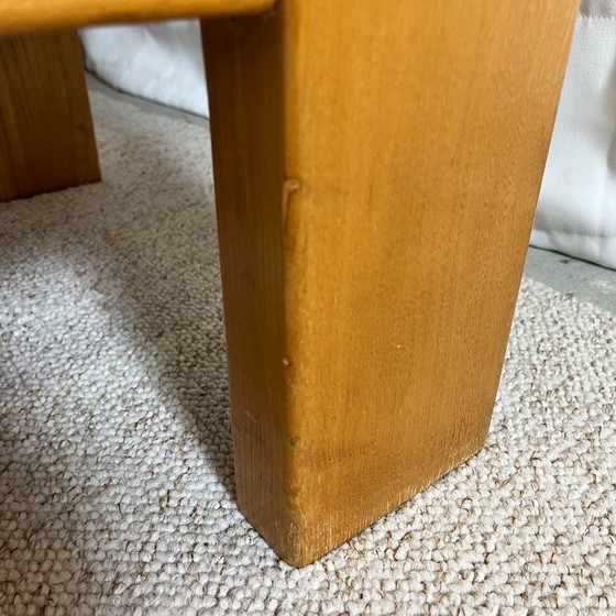 Image 1 of Large French sideboard in solid elm, 1970, attributed to the Chauvin Workshop