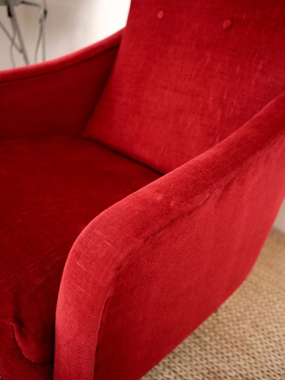 Image 1 of Italienischer Sessel, Vintage-Design aus den 1950er Jahren (Mid-Century).