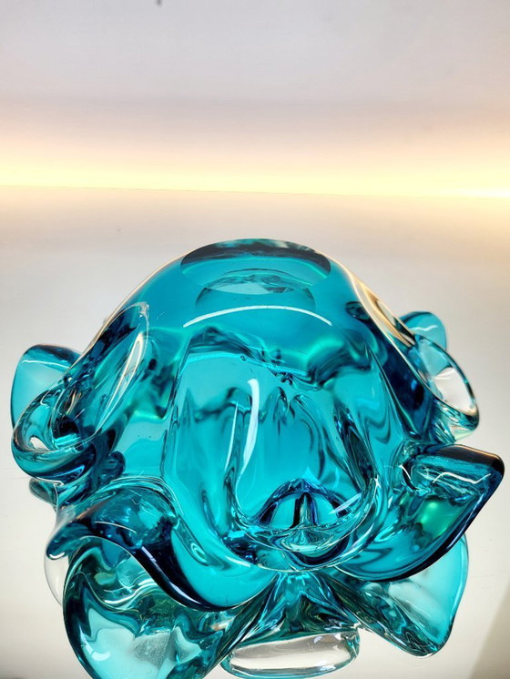 Image 1 of Vide poche ou bol vintage bleu de Murano, Italie, 1970