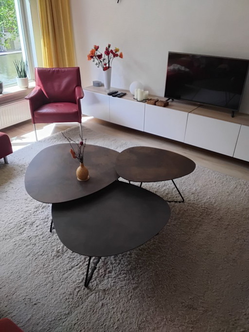 Set van drie salontafels Twinny Bree's new world Ceramistone