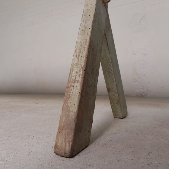 Image 1 of Grande table pliante, table à bière Biere Amos Metz, années 1930