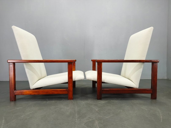 Image 1 of Pair of Mid-Century Pine Lounge Chairs, Czechoslovakia 1970s