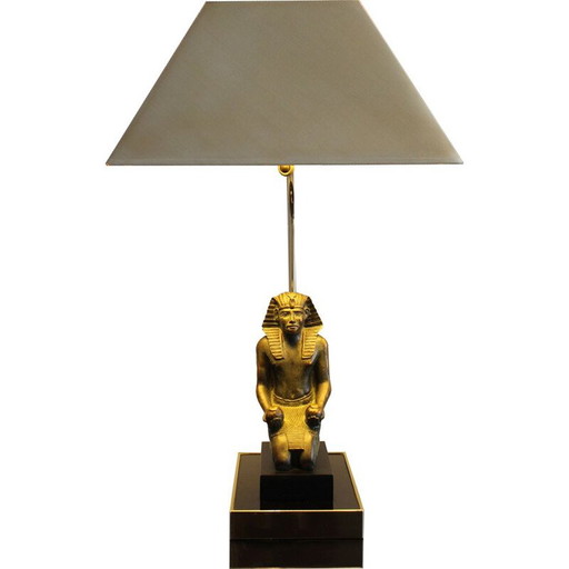 Lámpara de mesa vintage estilo faraón de la época de Hollywood, años 70