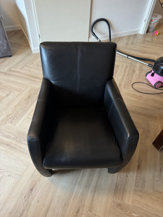 Image 1 of Hans daalder Dining table, possibly with 4 leather chairs