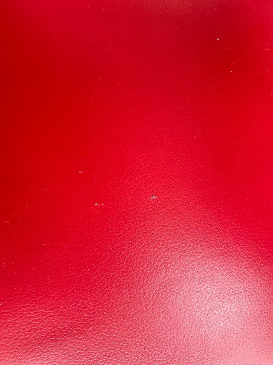 Belgochrom Fiesta dining chairs – red cow leather - 6 pieces – Metal (photo 17 of 19)