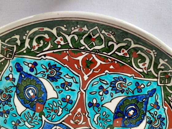 Piatto da parete in ceramica turca, Kütahya (Özen Çini) Vintage anni '70 – Decorazioni murali (photo 5 of 13)