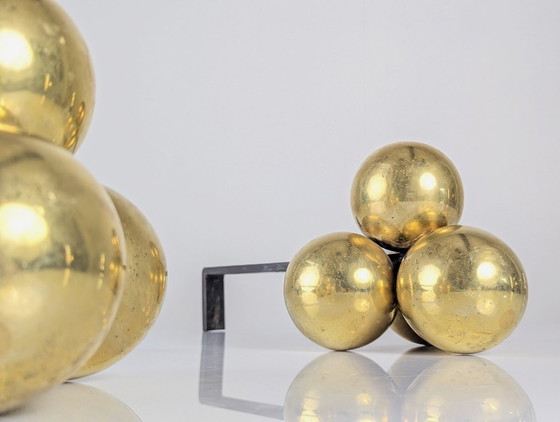 Image 1 of Alari in bronzo e ferro battuto di Jacques Adnet, anni '30