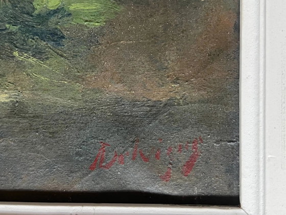 Julien Delvigne (1878-1947), "Natura morta con fiori.", Dipinti e disegni, Tela (foto 6 di 9)