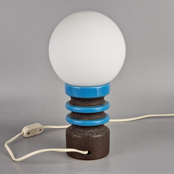 Image 1 of Vintage West German Fat Lava Lamp, Dumler & Breiden, Form Number 560/15, Blue and Gray, WGP / MCM / 1960 / 1970