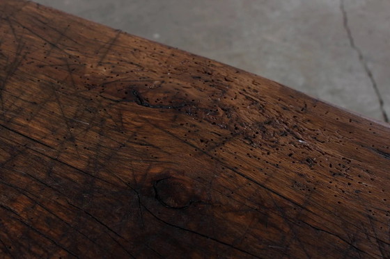 Banc de Boucher Restauré, Banc d'Assise, Table Basse, Banc à Fleurs – Wood, Industrieel (photo 9 of 12)