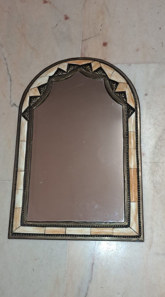 Arabian Mirror, Glass, Stone, Beige (photo 2 of 11)