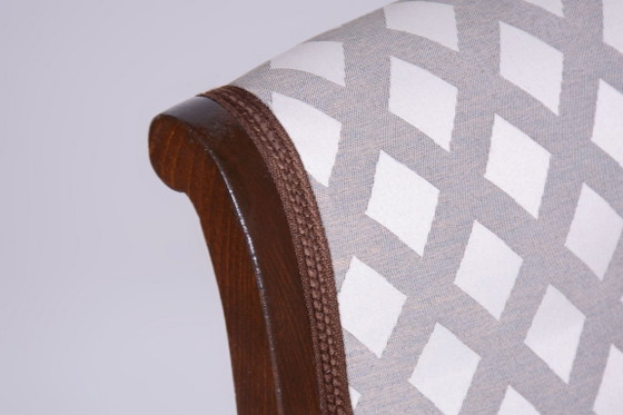Gerestaureerde art-deco fauteuil, beukenhout, nieuwe bekleding, Tsjechisch, jaren 1920 – Textile, Wood (photo 12 of 12)
