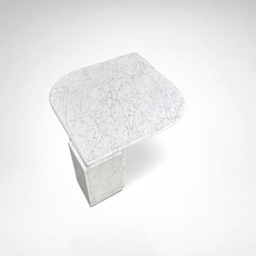 Carrara marble teardrop coffee table Germany 1980s