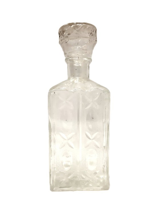 Image 1 of Vintage Ornate Glass Decanter with stopper