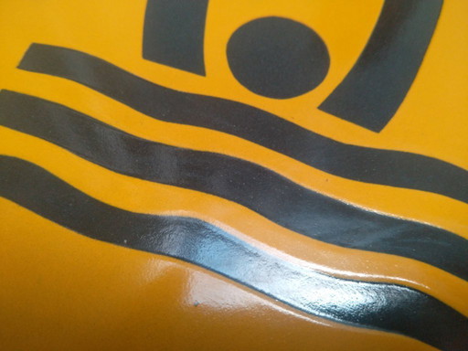 Vintage Enamel Sign: Poolparty