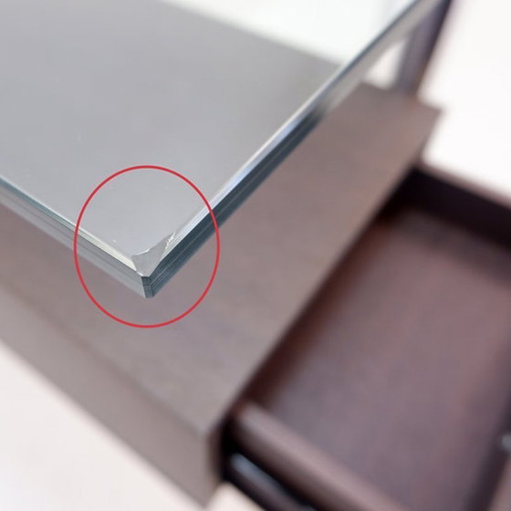 Image 1 of Escritorio de vidrio Mirto Zocca de Tisettanta Halifax - años 80