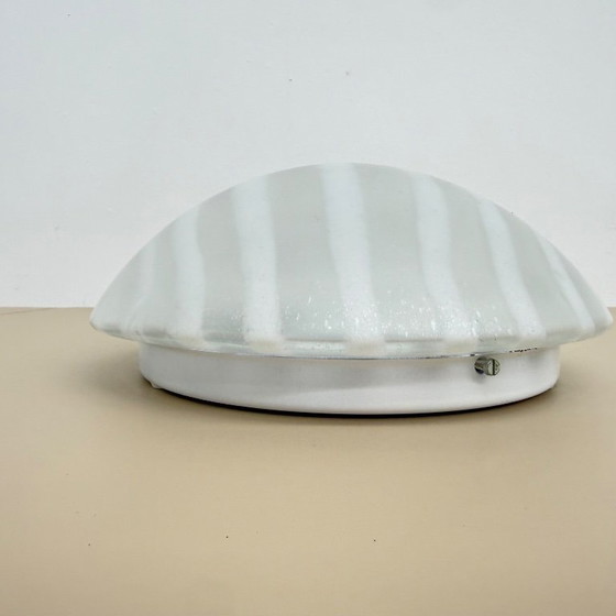 Image 1 of Lampada da parete/soffitto in vetro "zebra" di Peil & Putzler, anni '70, Germania.
