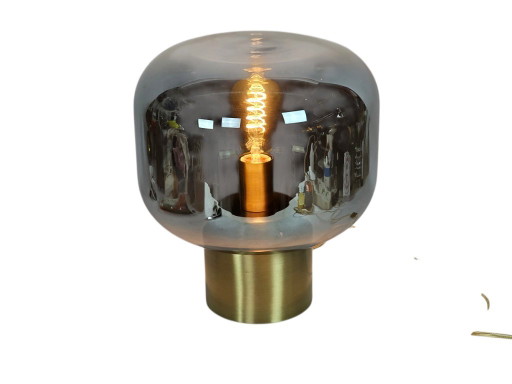 Light & Living - Messing - Rauchglas - Tischlampe