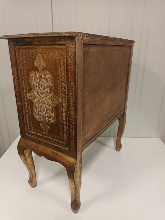 Image 1 of Gold-colored Florentine chest of drawers