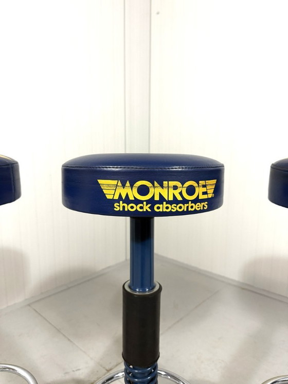 Image 1 of 3 sgabelli da bar con ammortizzatori Monroe anni '80-'90