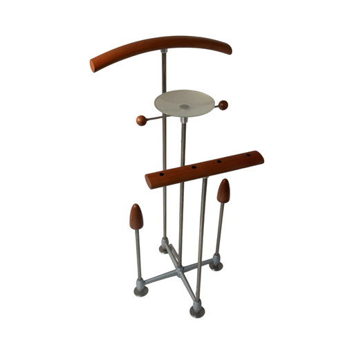 Postmodern Design - Dressboy / Valet Stand - Frans de la Haye voor Auping - Model Auronde - Inclusief Glasplaat