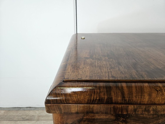 Buffet bas Art Déco en noyer à trois portes, années 1940 – Bois, Klassiek (photo 10 of 27)