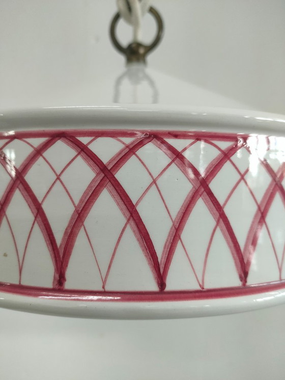 Image 1 of Rara lampada a sospensione in porcellana d'epoca