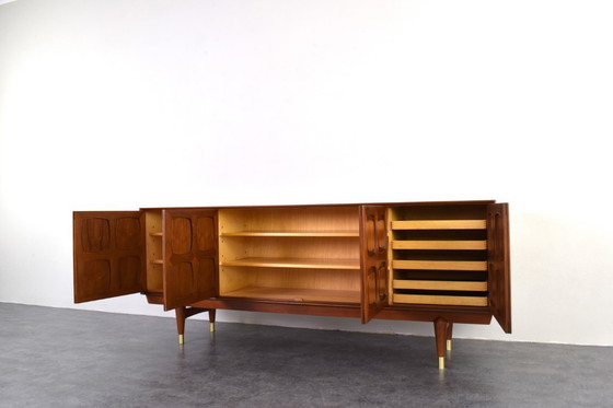 Image 1 of Buffet en teck du Mid Century par Rolf Rastad & Adolf Relling pour Gustav Bahus, années 1960.