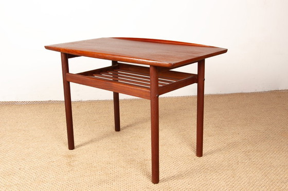 Image 1 of Teak-Couchtisch, zweistufig, Modell PJ 107 von Grete Jalk für Poul Jeppesen, 1960.