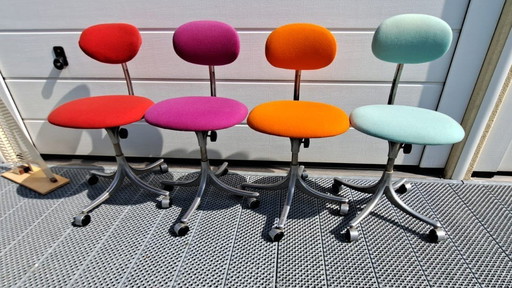 4x Chaise de bureau Jorgen Rasmussen