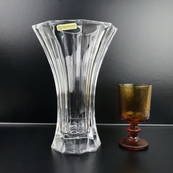 Vaso grande e pesante in cristallo Nachtmann W.G. Saphir – Vasi, Vetro (photo 3 of 9)
